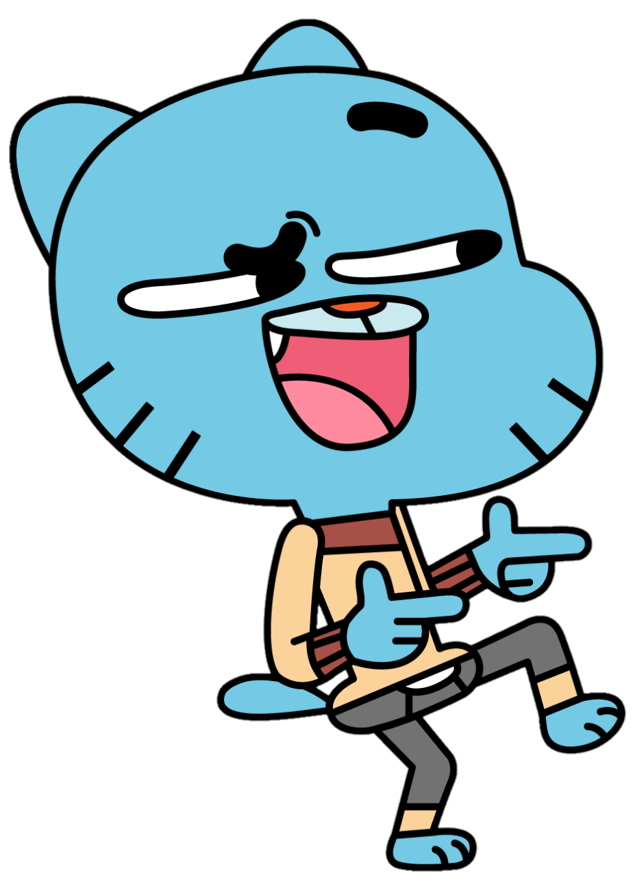Check out this transparent Gumball running PNG image