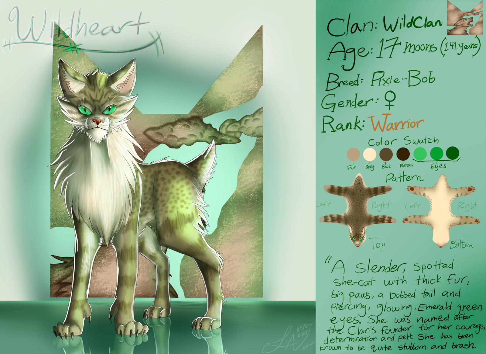 OC: Wildheart Reference *OLD* by Tracing-the-Skye on DeviantArt