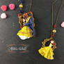 Beauty and the beast necklaces