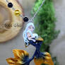 Mother and Daughter mermaid, polymer clay necklace