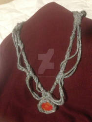 Lava Stone Crochet Necklace