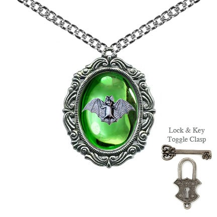 BAT Pendant Necklace GREEN