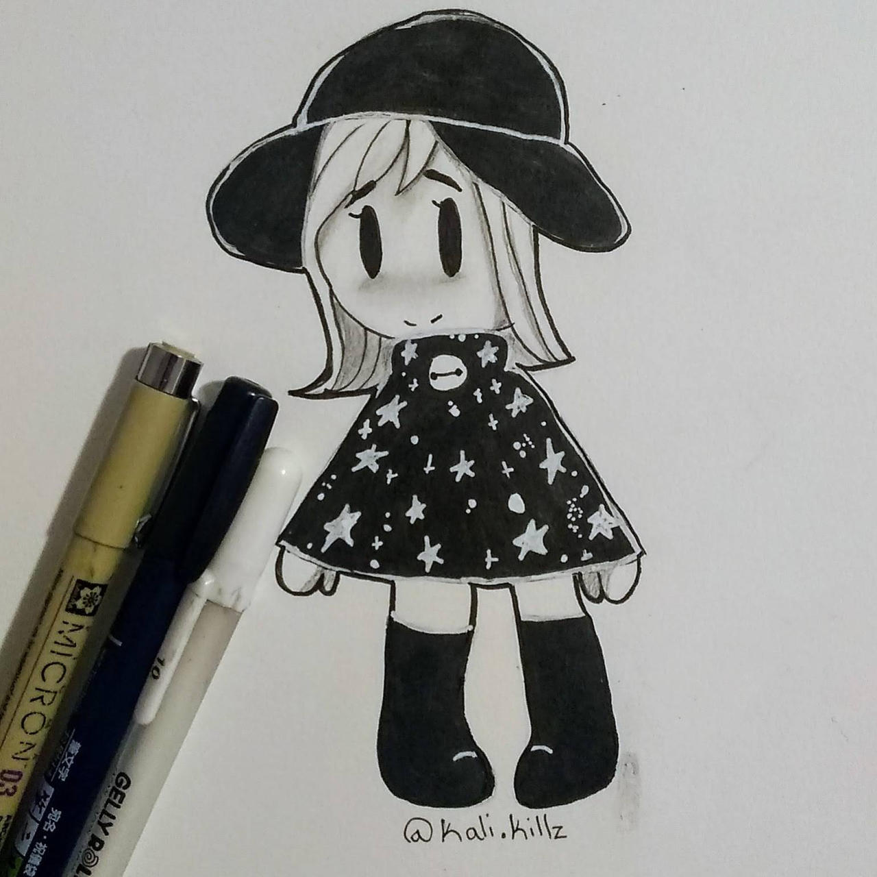 Chibi ink drawing by KaliKillzz on DeviantArt