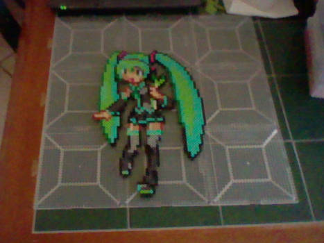 Hatsune Miku Perler Bead Fanart