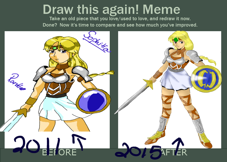 Sophitia, before and after