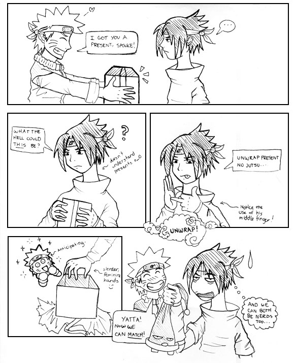 Comic - Sasuke gets a present