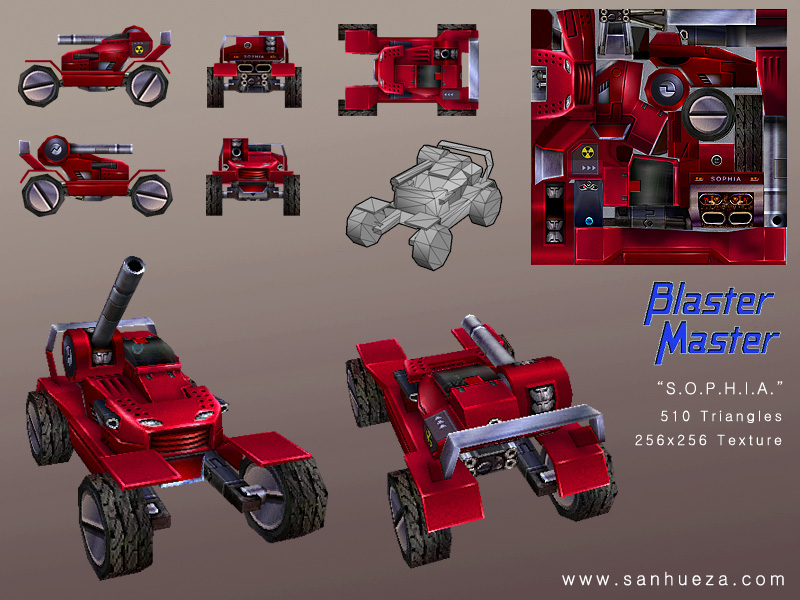 Blaster Master: low-poly S.O.P.H.I.A. model
