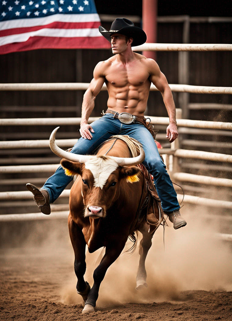 Bull Riding Deviantart Bull riding young fit cowboy. by suntan110 on DeviantArt