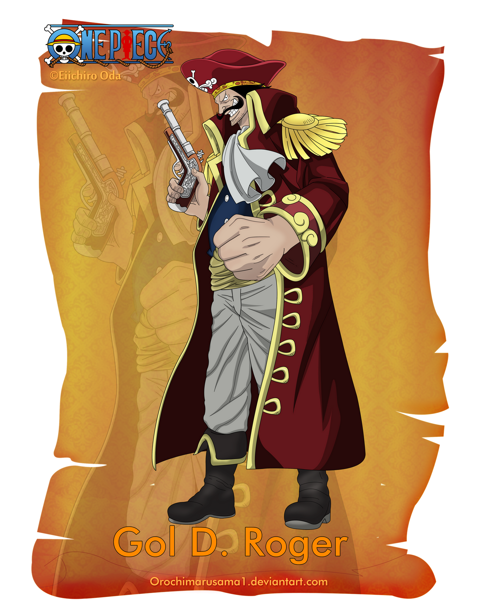 Gol D. Roger's crew: Gol D Roger - One Piece by caiquenadal on DeviantArt