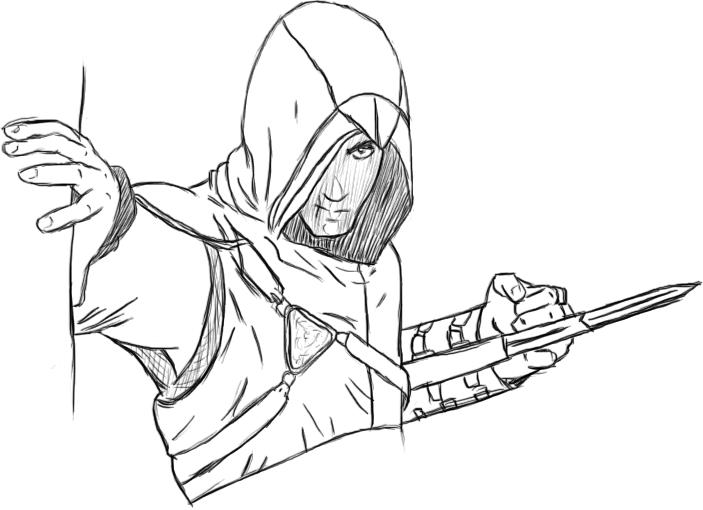 Assassin's Creed 3 Sketch by JekaMaldavan on DeviantArt