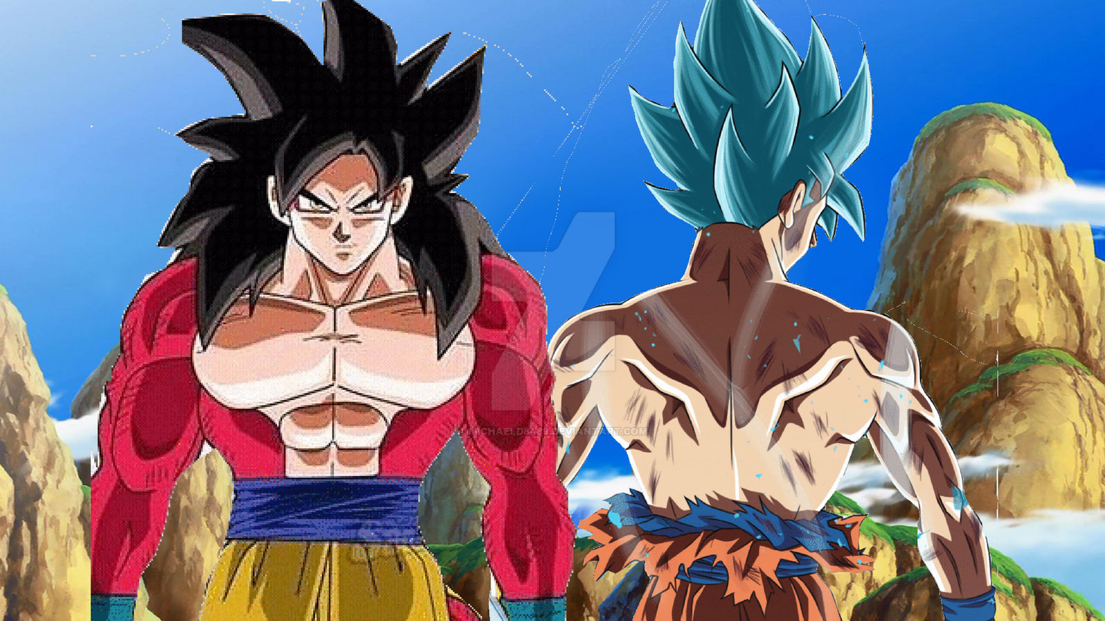 SSGSS Goku and SSJ4 Goku by MichaelD8489 on DeviantArt