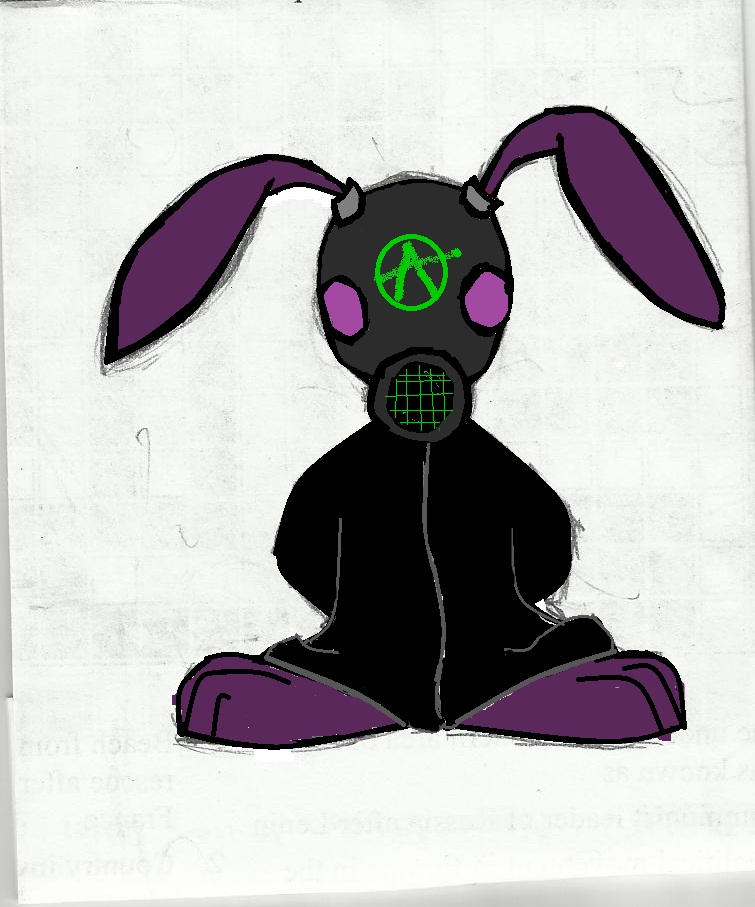 Gas Mask Bunny Re-Done by DemKitty13 on DeviantArt