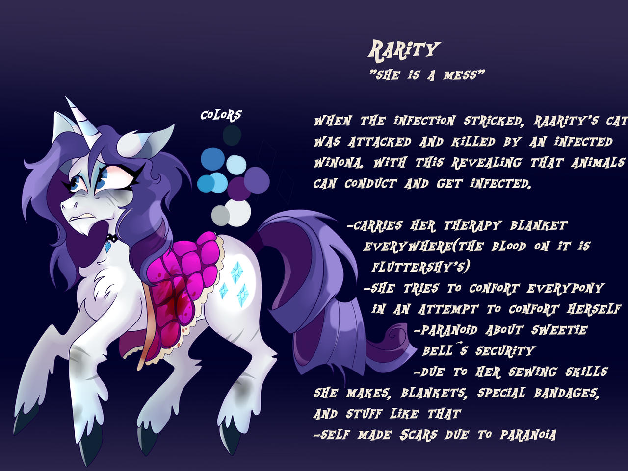 Infected Rarity Rarity(infection au) by Rizzelayuwu on DeviantArt