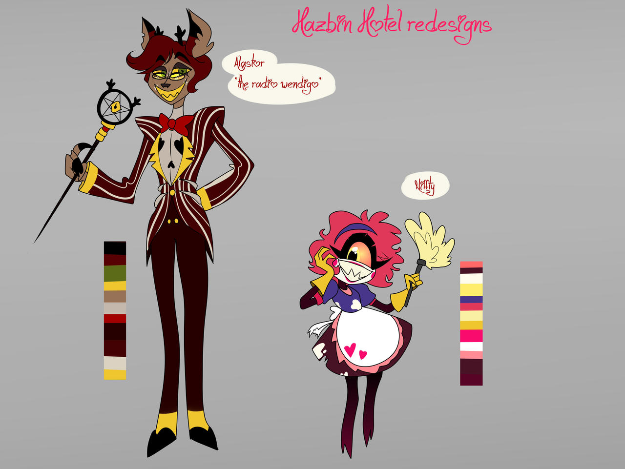 Hazbin hotel redesigns part 3 by Rizzelayuwu on DeviantArt
