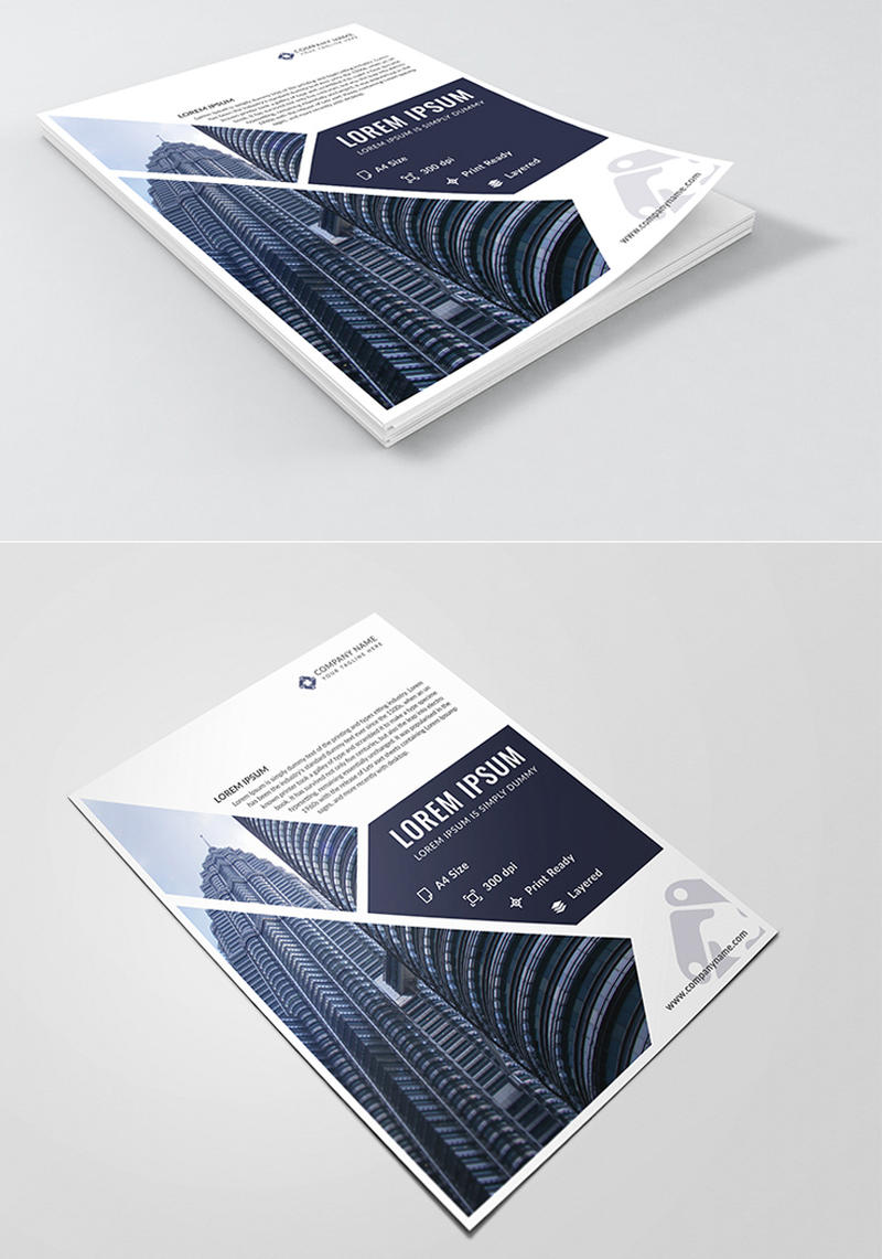 Corporate Free PSD Flyer Template by designpex