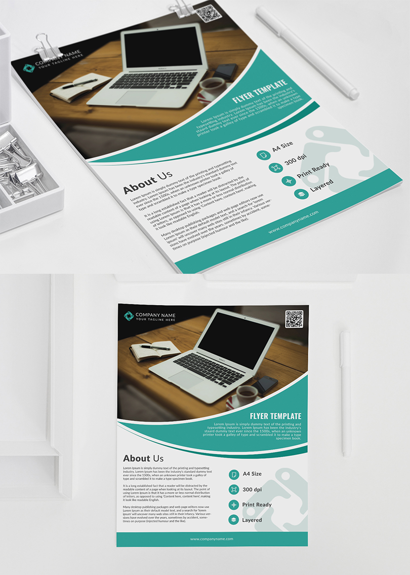 Corporate Office Free PSD Flyer Template by designpex
