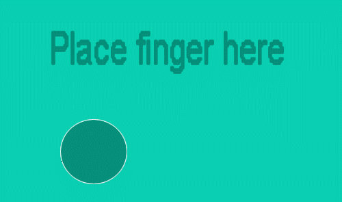 Place finger here