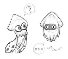 Splatoon Meet Mario bros - Sketch