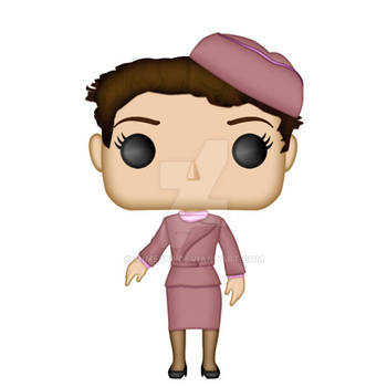 Tegan, 5th Doctor's companion in a Funkopop style by Mime666