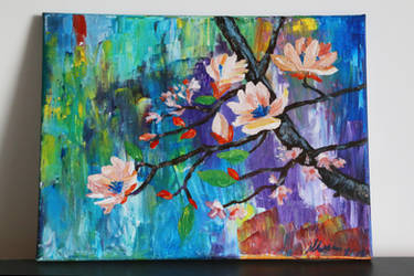Plum blossom tree by AKrukowska