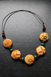 Kimono Fabric Necklace by AKrukowska