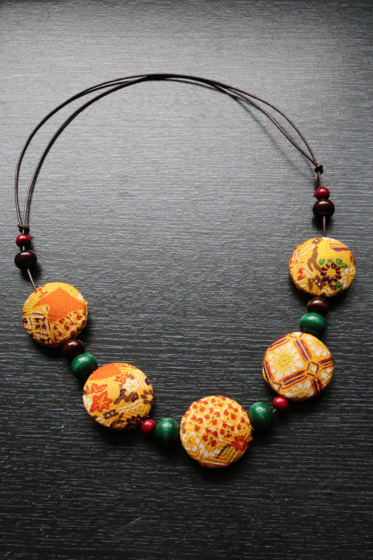 Kimono Fabric Necklace by AKrukowska