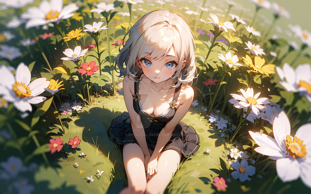 Anime Girl In Flower Garden By Hf digital art On DeviantArt anime-girl-in-flower-garden-by-hf-digital-art-on-deviantart