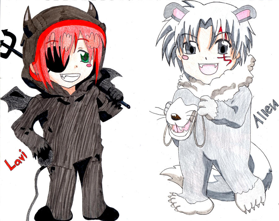 Lavi and Allen Halloween coloured