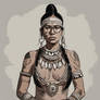 Indigenous warrior woman with glasses