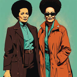 Elaine Brown and Kathleen Cleaver