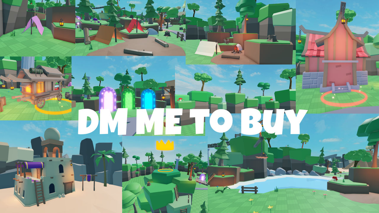 Low Poly 800 x 800 studs simulator map for sale by Vitsho on DeviantArt