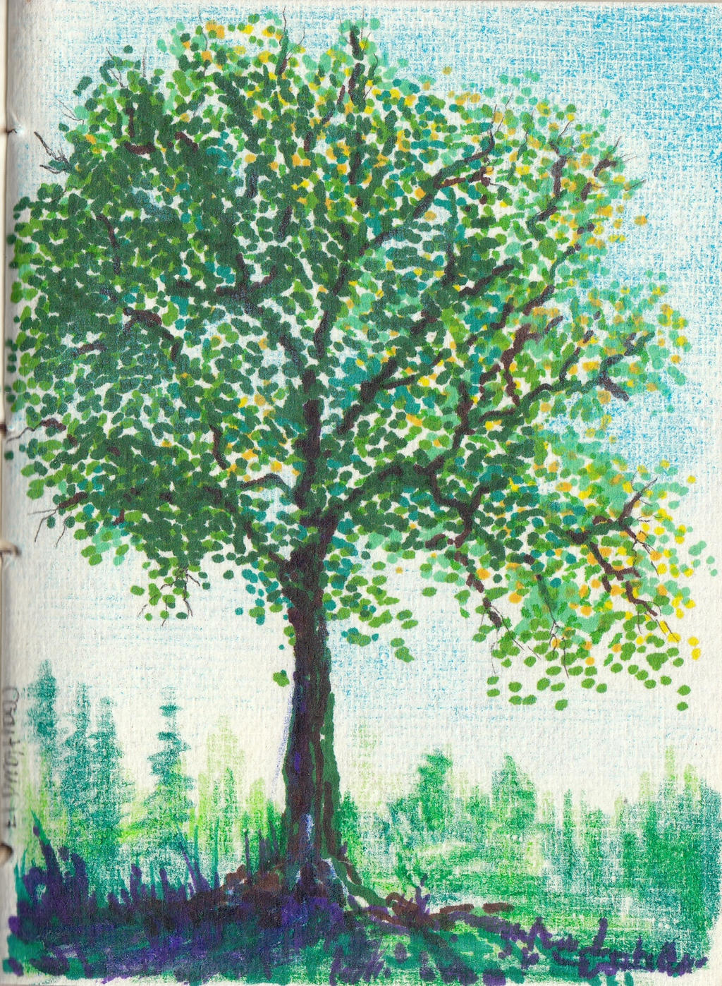 Tree Sharpie Drawing Sharpie Dotty Tree by TheArtsOfCharlie on DeviantArt