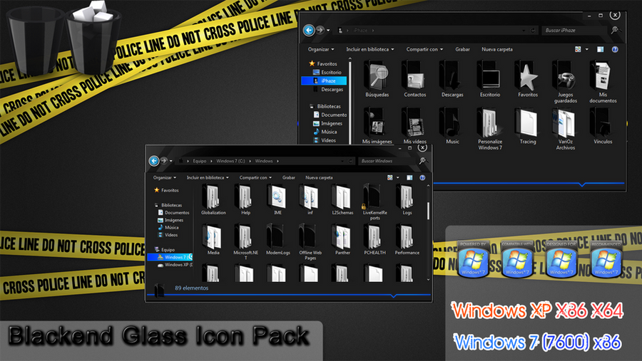 Blackend Glass IconPack Inst