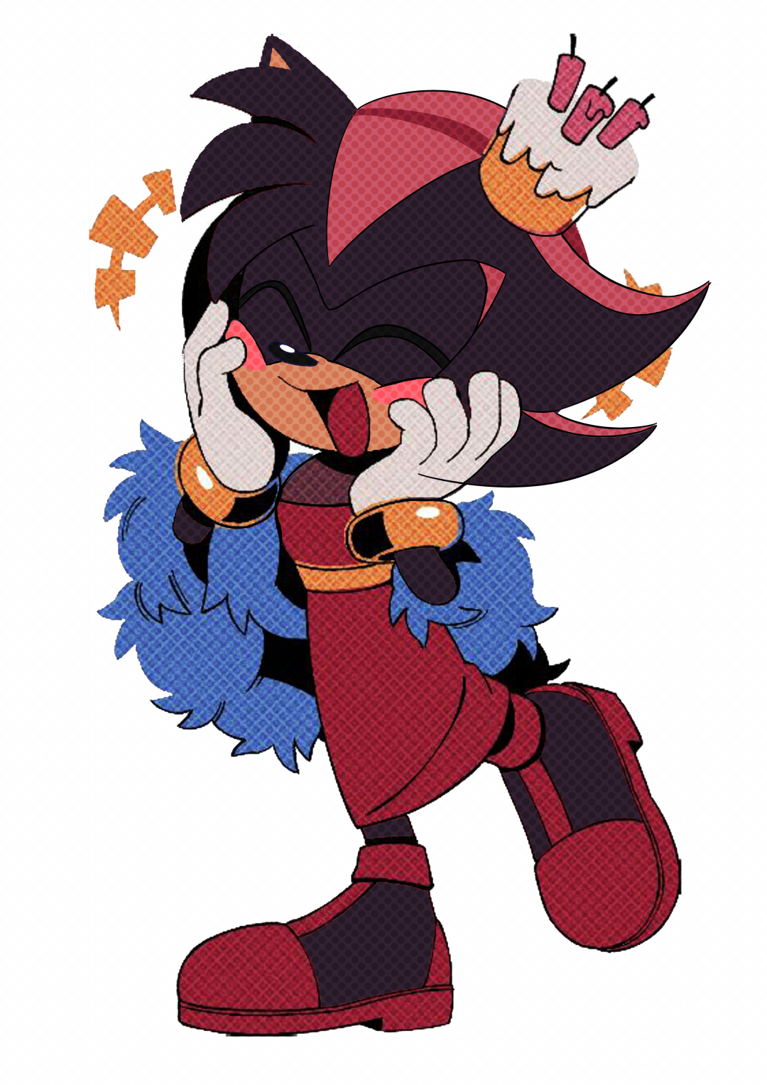 shadow x amy (shadamy) sonic the hedgehog sticker Sticker for