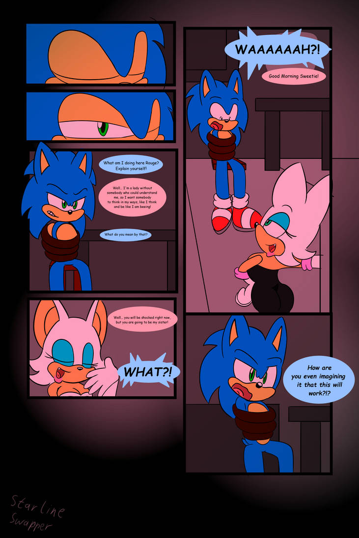 Sonic to Sonica Rouge TF TG Comic Page 1 by DrStarlineSwapper on DeviantArt