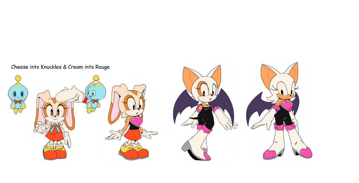 Deviantart Rouge Cream Cream into Rouge Cheese into Knuckles TF WIP by DrStarlineSwapper on ...