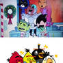 Angry Birds laughing Teen Titans Go Gang