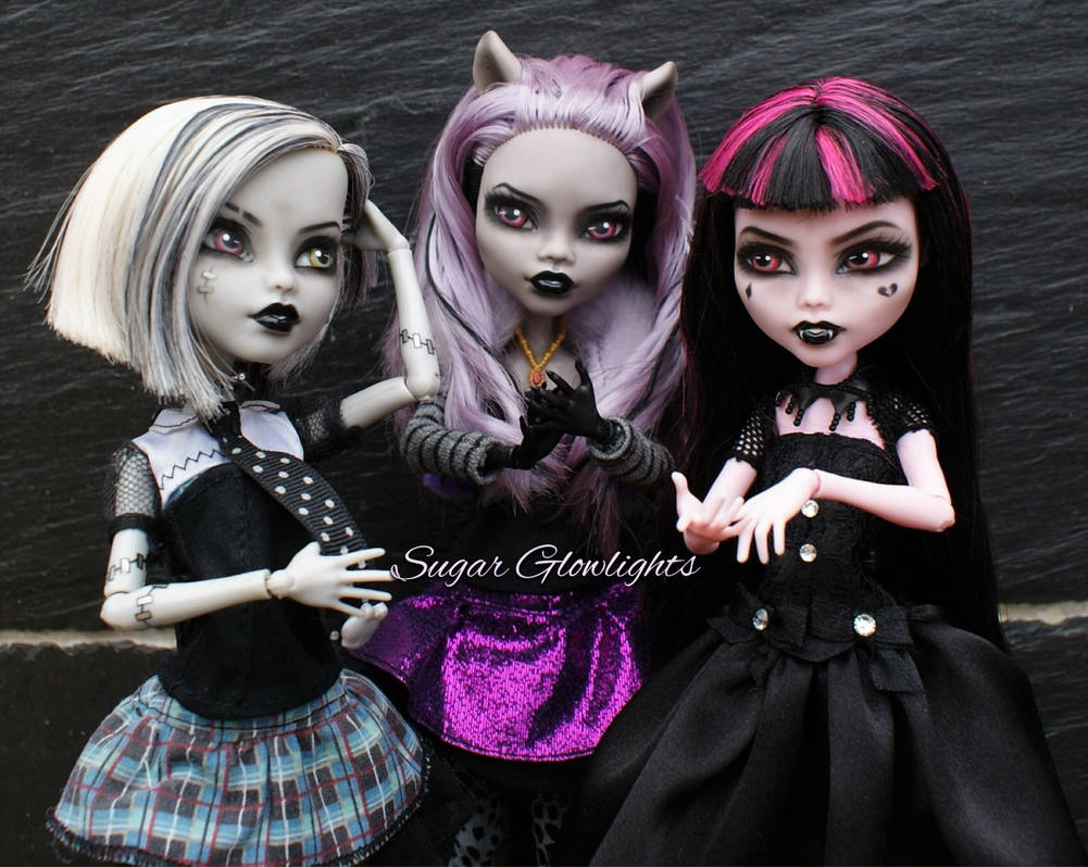 Monster High 13 Wishes shadow ghouls by sugar-glowlights on DeviantArt