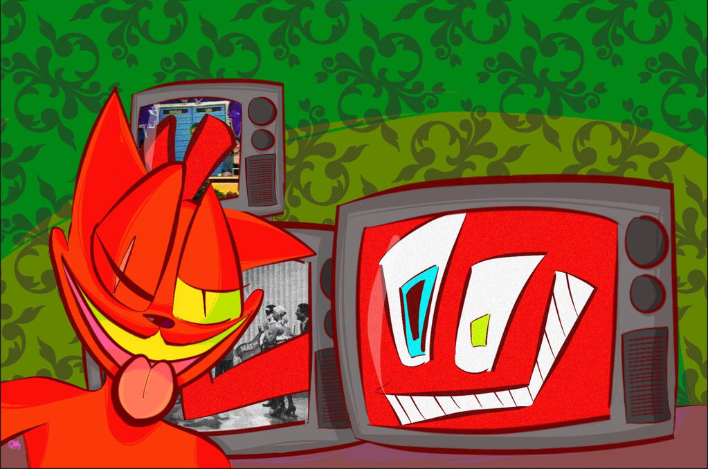 Angsty Cat Angsty Cat and Tv Man by QuarterPastMidnight on DeviantArt