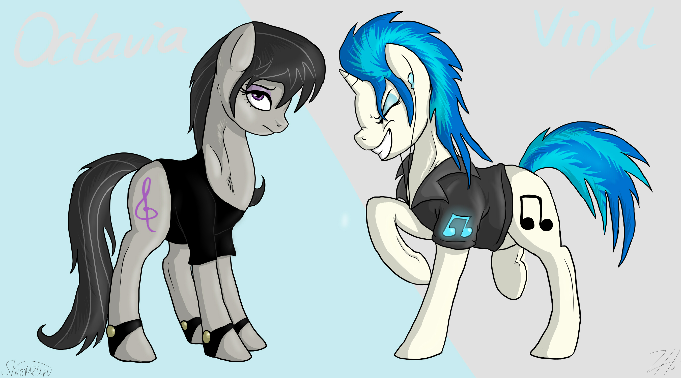 Teenage Octavia and Vinyl