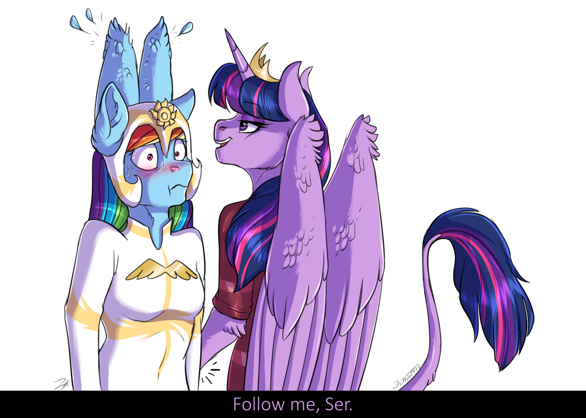 Middle Ages AU: Twilight and Rainbow