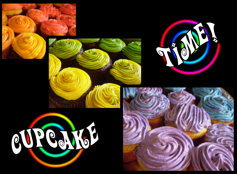 Rainbow Cupcake Time