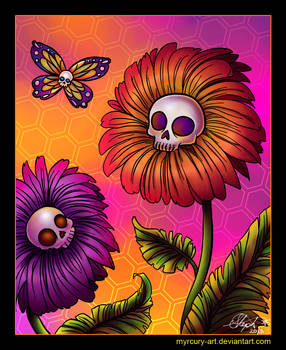 Skullorful flowers