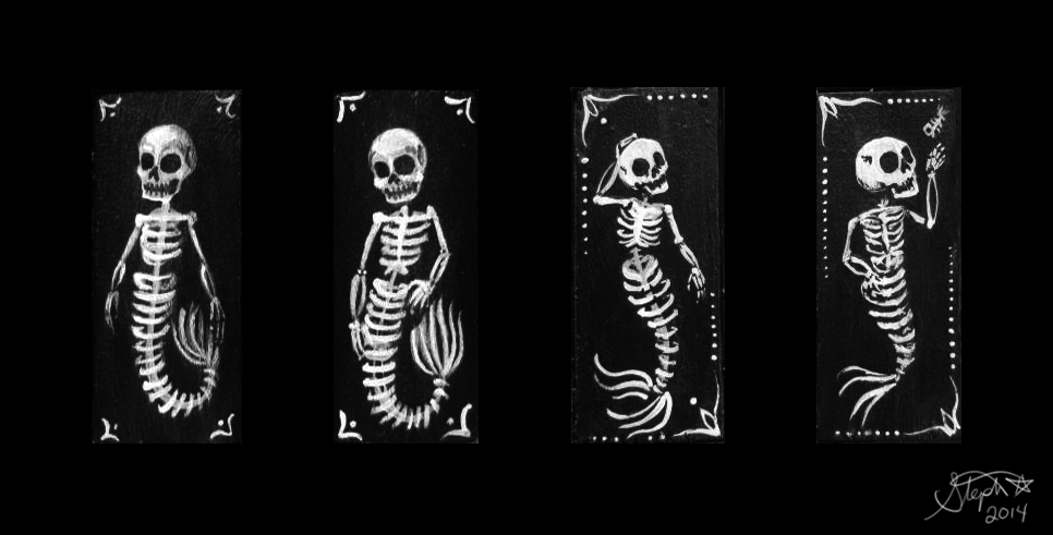 Tiny dead mermaids