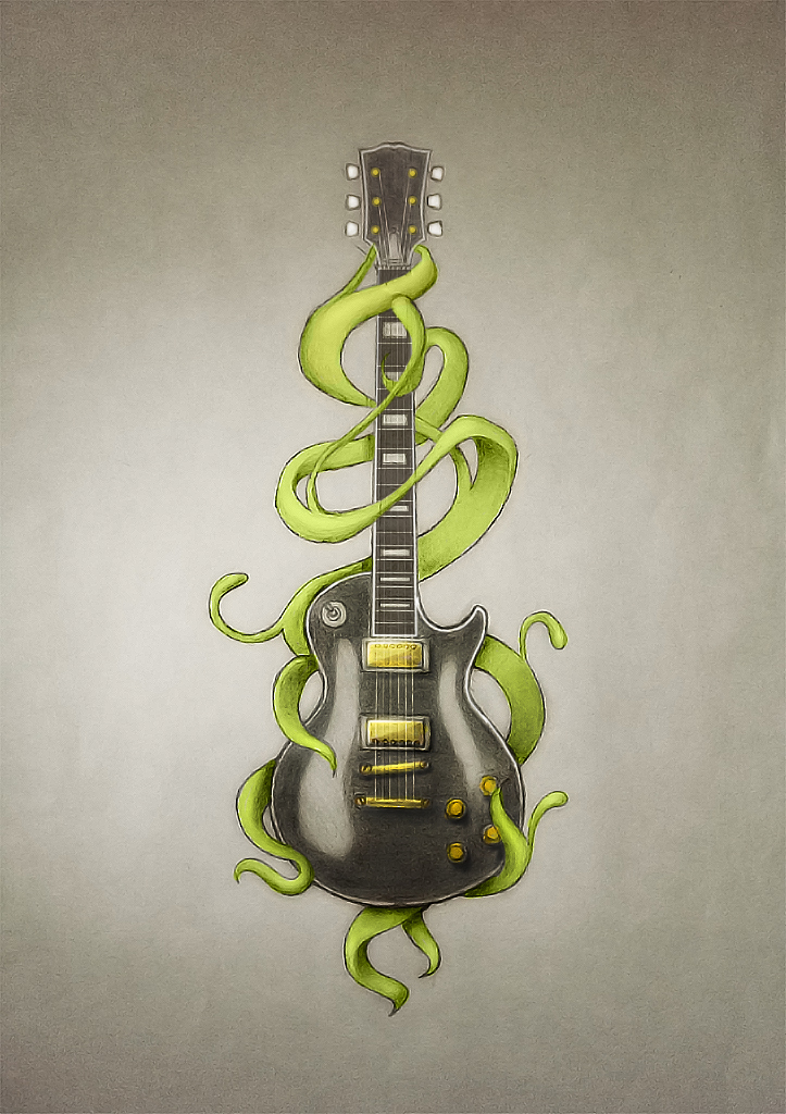 Guitar tattoo by Power-O-F-F on DeviantArt Guitar tattoo by Power-O-F-F on DeviantArt