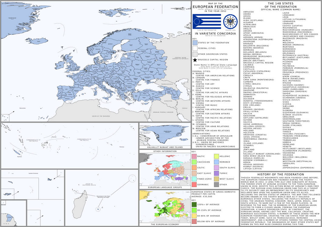 European Confederation Map Map of the European Federation by HouseOfHesse on DeviantArt