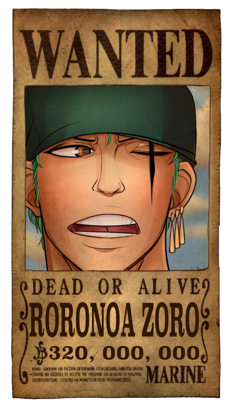 Zoro Wanted Poster by PlanarShift on DeviantArt