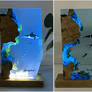 Scuba diving resin night light |Wood resin lamp