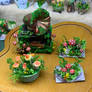 Miniature Handmade Clay mushroom, flower art