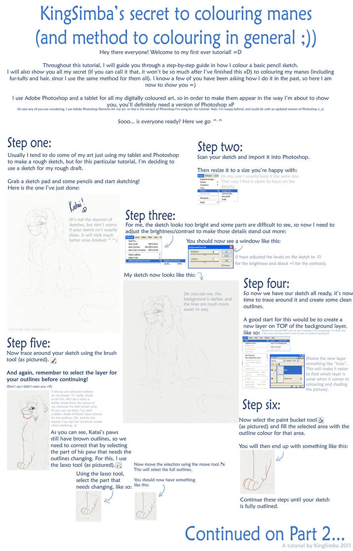 Colouring Tutorial: Part 1 by KingSimba on DeviantArt